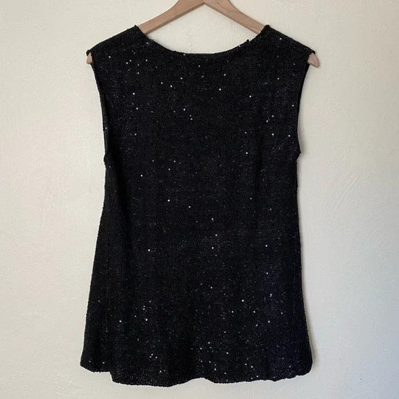 *SOLD* ZARA Knit Sleeveless Sequin Top - Picture 3 of 6